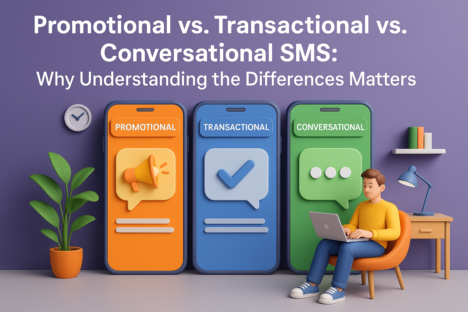 Promotional vs. Transactional vs. Conversational SMS: Why Understanding the Differences is Matters